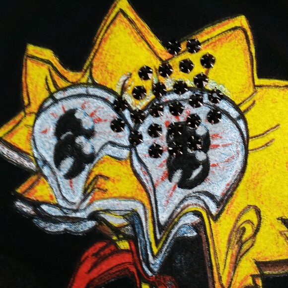 Dom Rebel Montreal Men's XL Black T Shirt Melt Domrebel Swarovski Elements Rare - Picture 7 of 10